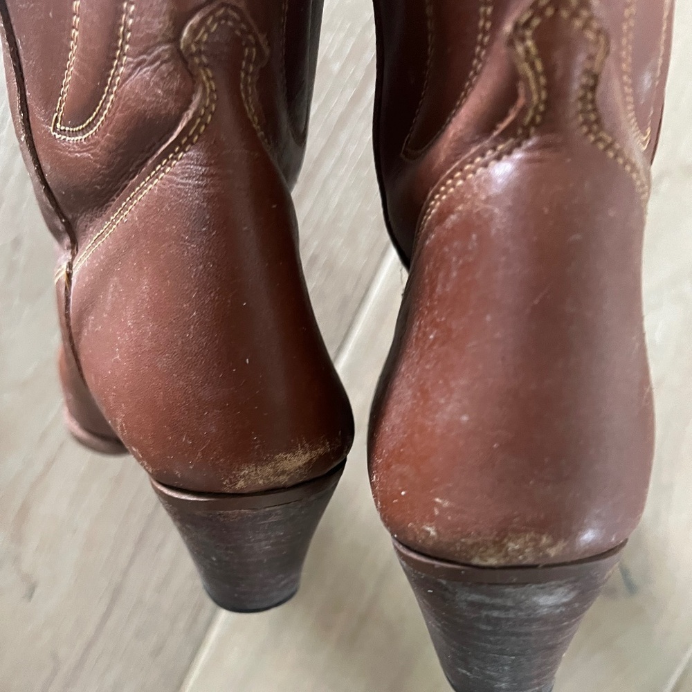 Womens Vintage Cowboy Boots - Carmel - Size 7.5 - Picture 3 of 4